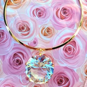 🦄 Huge 2" "DIAMOND" Collar Necklace Bling